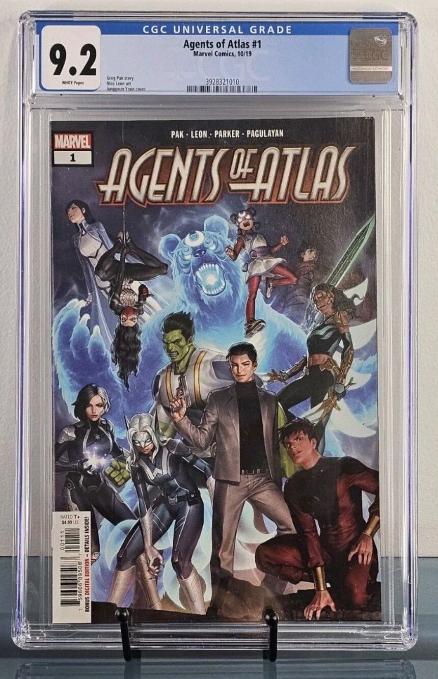 Agents of Atlas #1 CGC #3928321010 Graded 9.2 (2019) 1st app New Agents